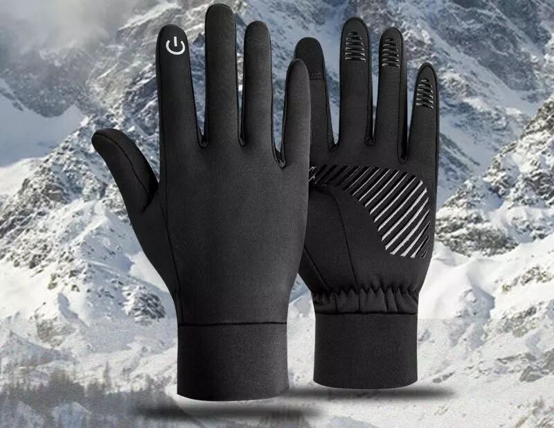 INF Gants tactiles doublés polaire, noirs, taille XL