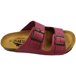 Plakton Beta Apure Damen Leder Pantolette Sandalette - pink