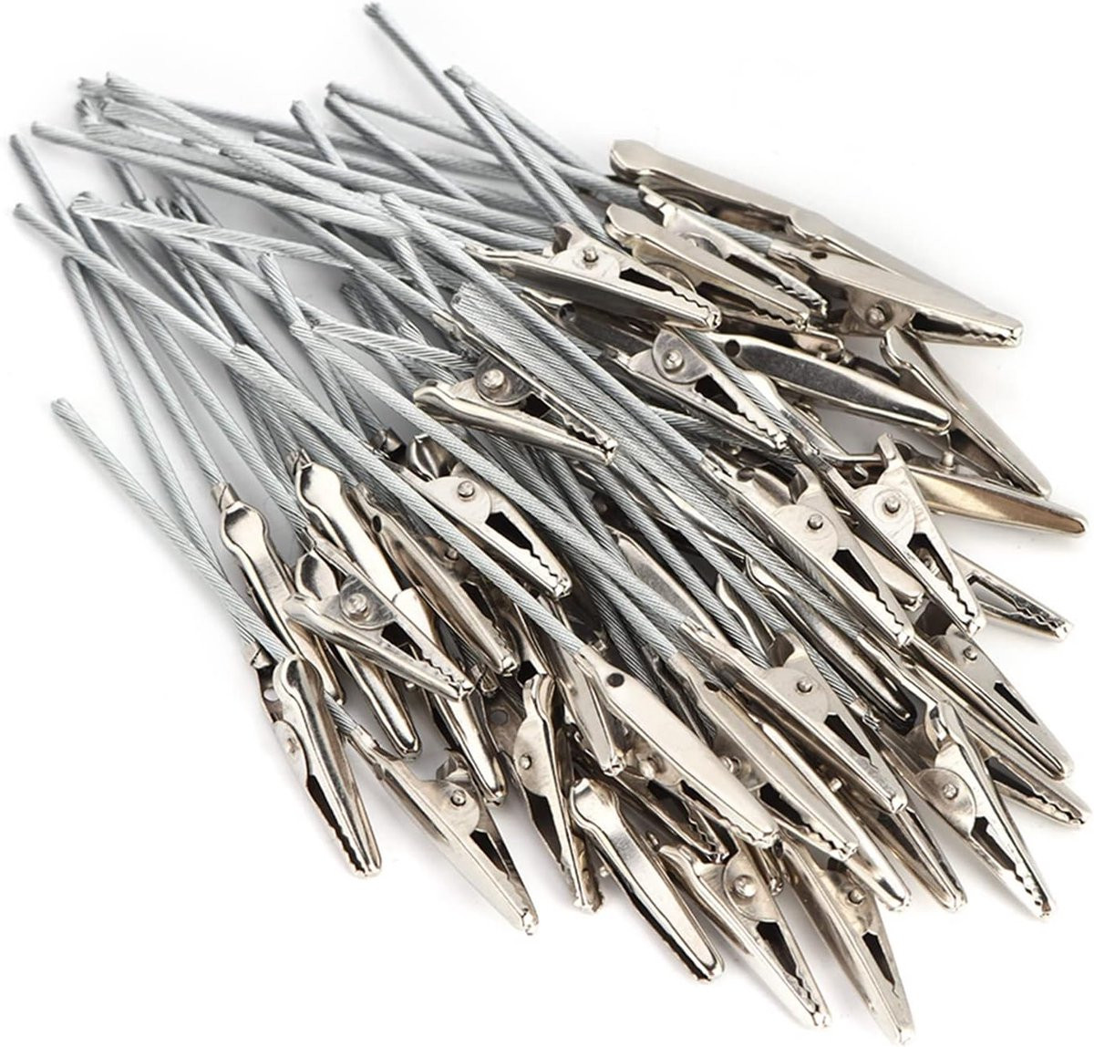 50 stuks Zilveren Metalen Fotomemohouder met Krokodillenklemmen voor Foto's en Notities - 9,8 cm