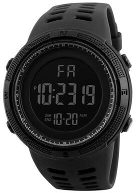 Modern Mode Marketplace Mens Military Sports LED Digital Watch With Luminous Display black