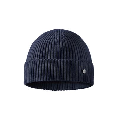 Strickmütze PEARLWOOD "KNUT", Herren, blau, Grobstrick, Materialmix, unifarben, Mützen Strickmütze, Grobstrick, kurze Passform, Temperaturregulierend
