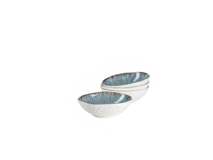 MÄSER Schüssel-Set Frozen Blau Steingut 4 Stk