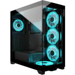MRed Radiant.X - Black (ATX), PC Gehäuse, Schwarz
