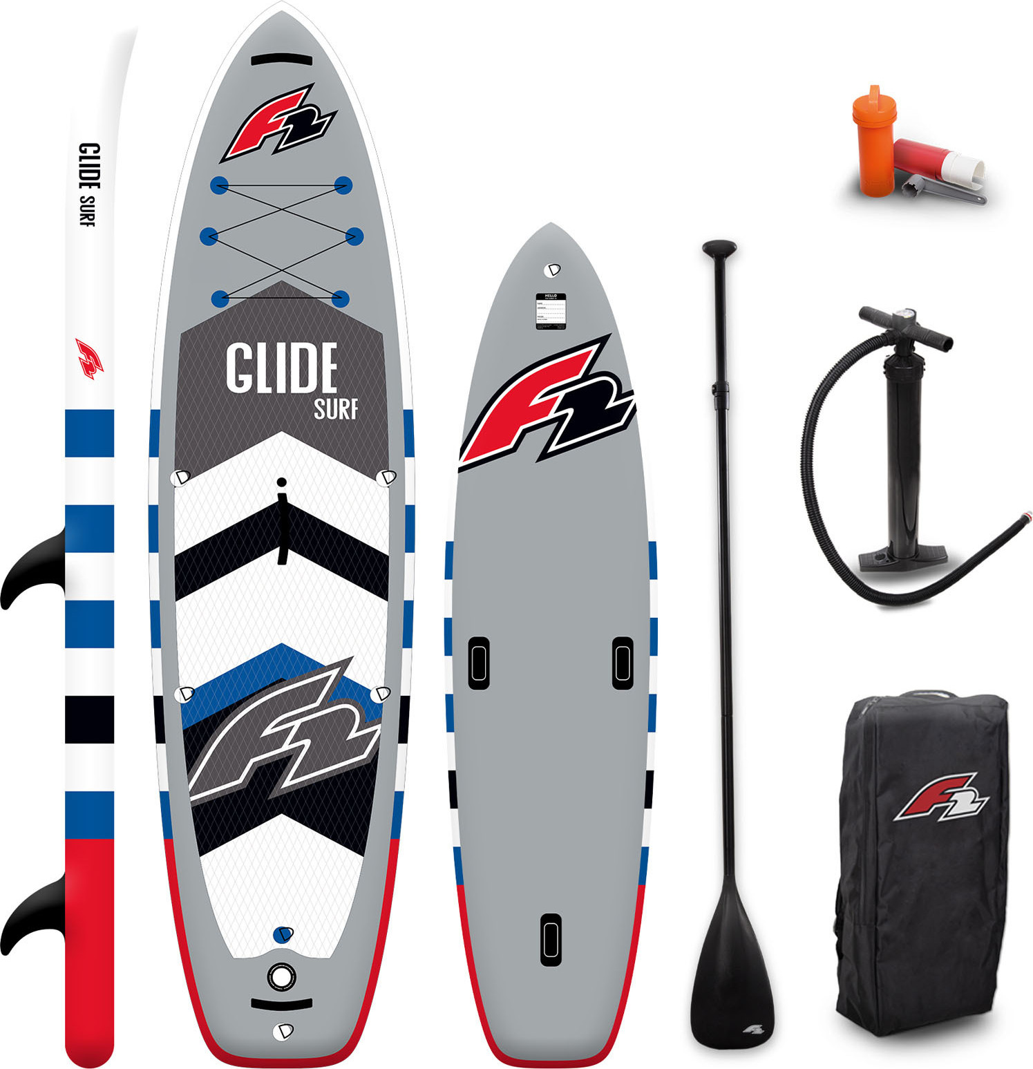 F2 SUP Stand Up Paddle Board Glide Surf 11'7'' Grau
