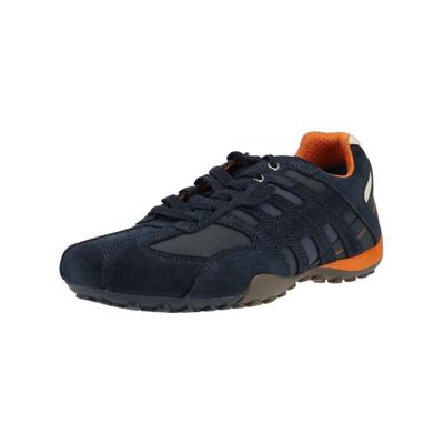 Sneaker GEOX "Geox Sneaker Leder/Textil", Herren, Gr. 41, navy, Leder, Textil, Schuhe Sneaker