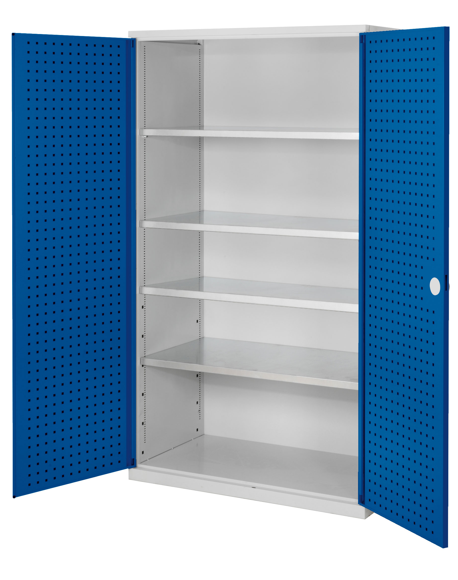 Kappes Systeme Kappes ®RasterPlan Großvolumenschränke 1950x1130x590mm Lochplattentüren Modell 1 enzianblau