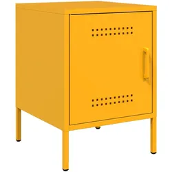 vidaXL Nachttisch Senfgelb 36x39x50,5 cm Stahl