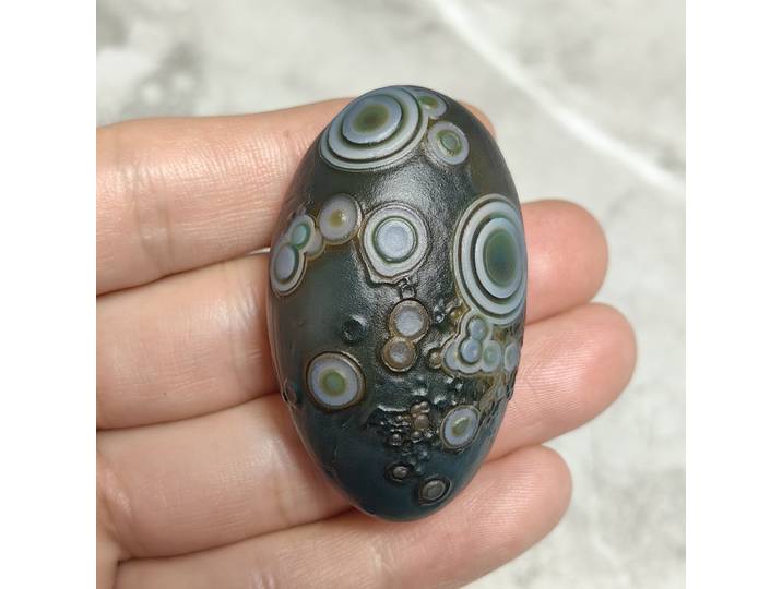 Talisman en Agate d'oeil divin naturel pur, bonne chance, attirer la richesse, travail énergétique, bijoux de méditation infusés Reiki, décoration DIY