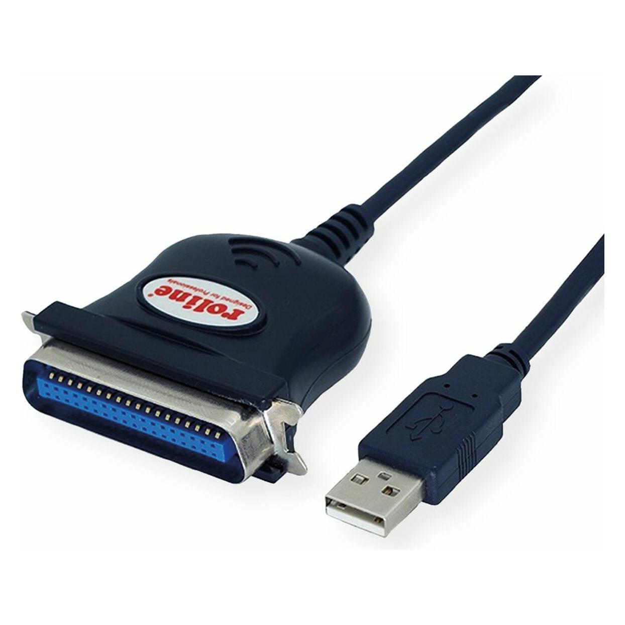 Roline USB Konverter Kabel USB nach IEEE 1284 (1.80 m, Parallel (Drucker)) (12.02.1092)