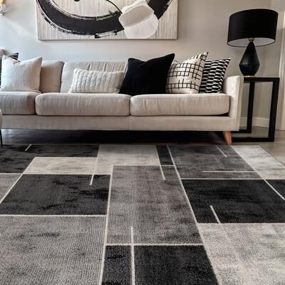 World Rug Gallery Modern Linear Area Rug