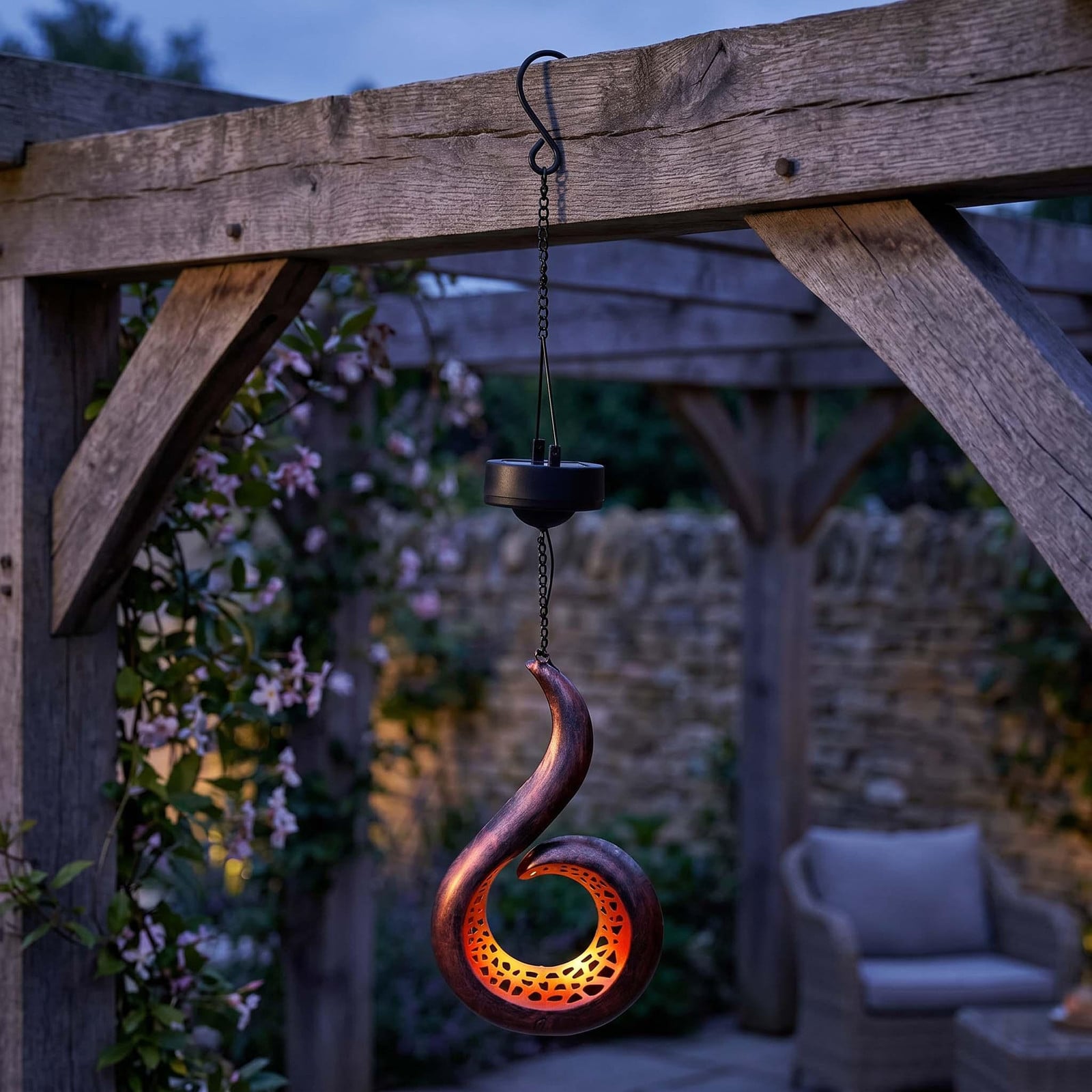 Northpoint LED zonne-energie tuinstokken met vlammeffect voor buiten