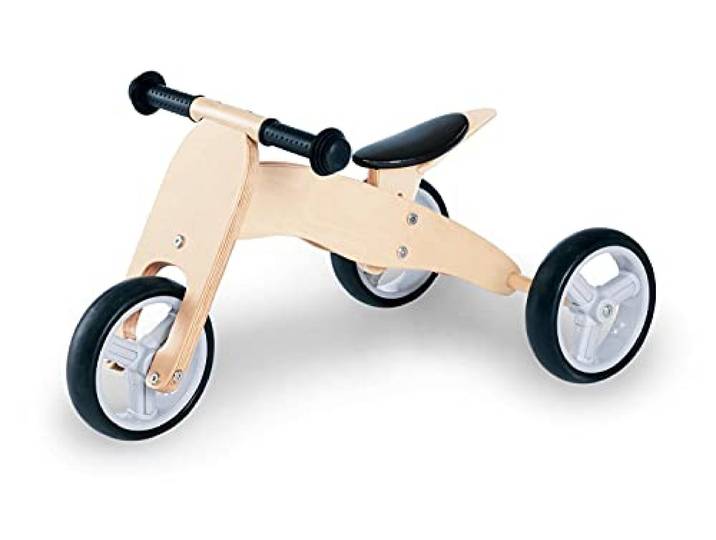Pinolino Mini-Laufdreirad Charlie, aus Holz, 4-fach umbaubar, Sattel 6-fach höhenverstellbar, für Kinder ab 1,5 Jahren, natur