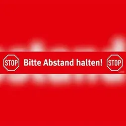 Fußbodenaufkleber »Bitte Abstand halten!«, selbstklebend für glatte Böden