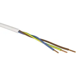 H05VV-F 3G1,0 - PVC-Schlauchleitung, weiß, Ring50m