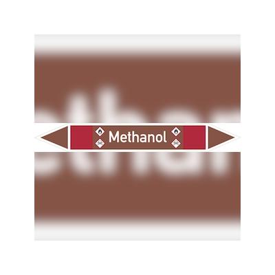 Rohrleitungskennzeichen Methanol - 187x26 mm Folie selbstklebend
