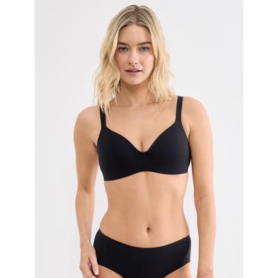 T-Shirt-BH SLOGGI "ZERO Feel Pure THE UP TShirt Bra", Damen, Gr. L, N-Gr, schwarz, Single Jersey, Obermaterial: 38% Polyester, 33% Modal, 15% Polyamid, 14% Elasthan, BHs T-Shirt-BH, natürlich und unsichtbar