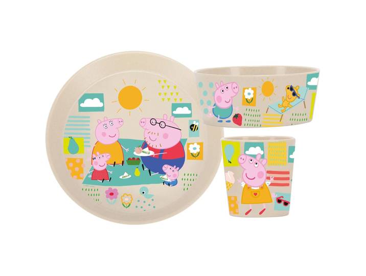 Kindergeschirr-Set Koziol Peppa Pig Kunststoff 3 Stk - Kindergeschirr-Set