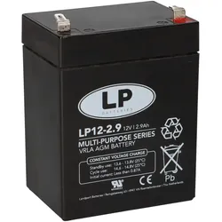 Landport LP12-2.9 T1 12V 2,9Ah AGM Bleiakku 4,8 mm Faston