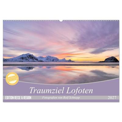 Traumziel Lofoten (Wandkalender 2027 DIN A2 quer), CALVENDO Monatskalender