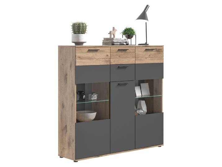 Mason Sideboard 3 Türen, 2 Schubladen Eiche Nachbildung.
