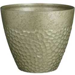 Mica Decorations Bravo Topf rund grau gehammert - h32,5xd38cm