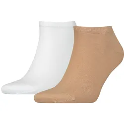 TOMMY HILFIGER Herren Sneaker Socken, 2er Pack - TH, Baumwolle, Uni, 39-49 Khaki / 47-49