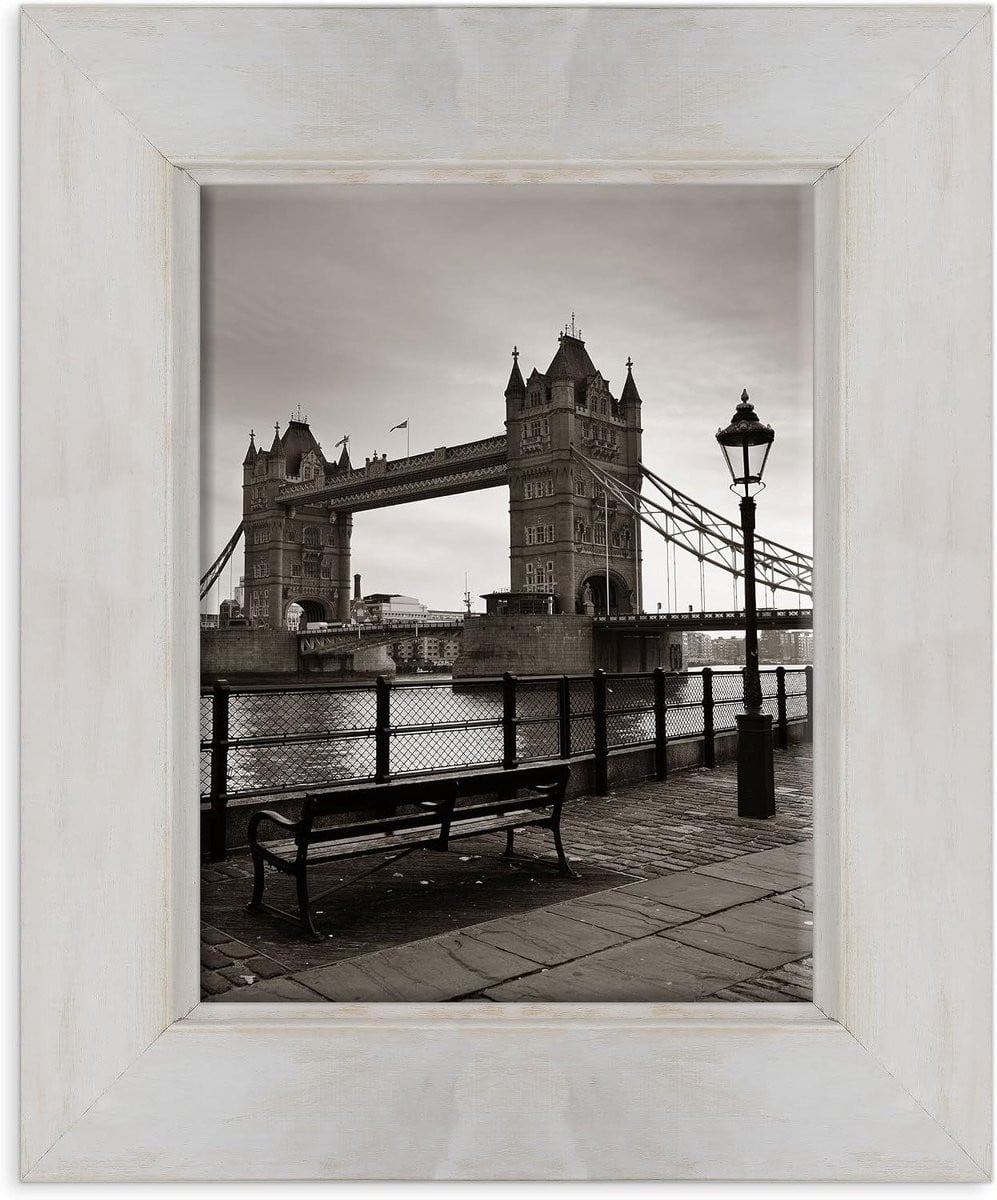 Canvas Afbeelding Ingelijst - Wanddecoratie in Shabby Wit - 30 x 40 cm