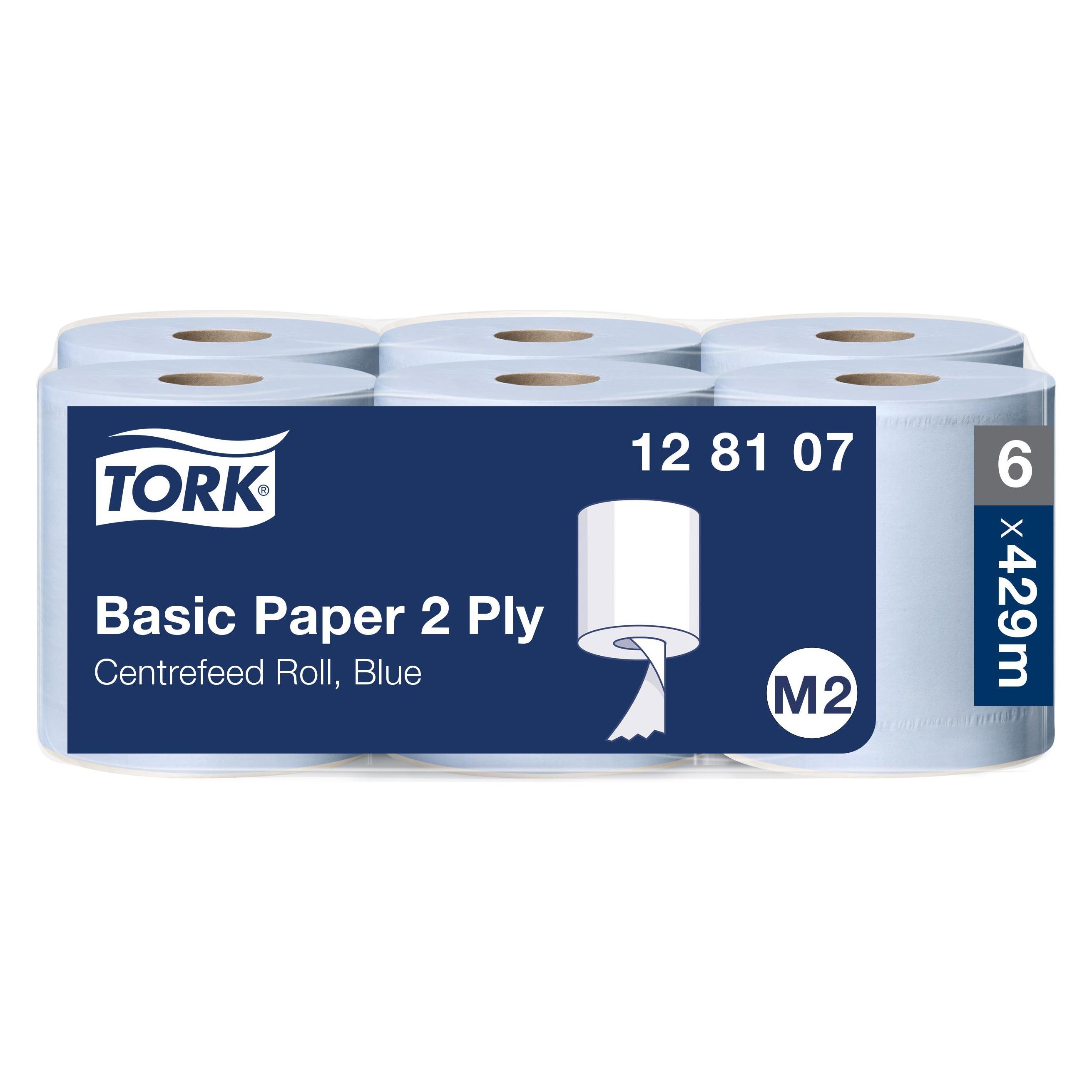 Tork Basic Paper Centre Roll Blue 6x150m (6x) (128107)
