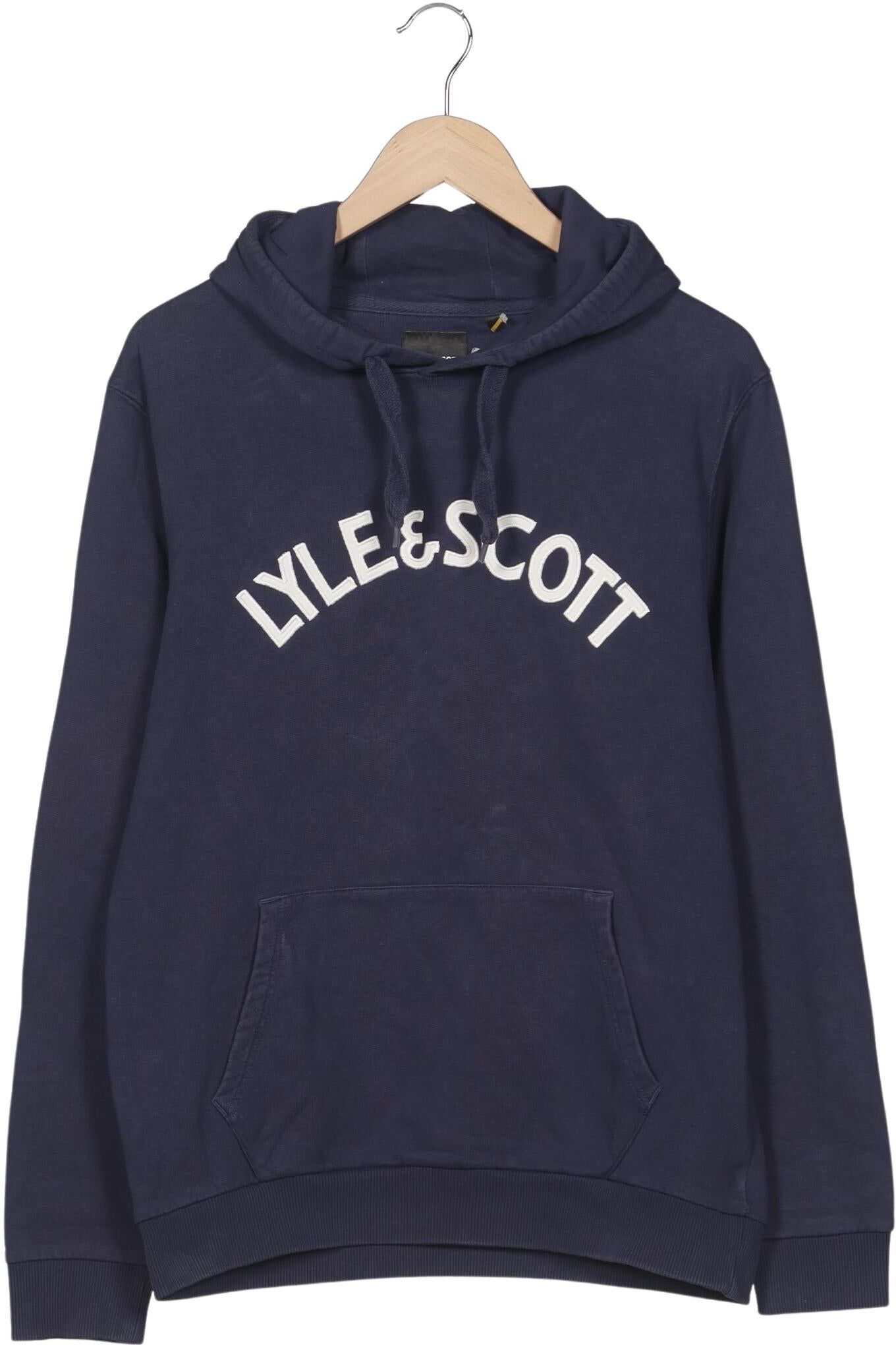 Lyle & Scott Herren Kapuzenpullover, Marineblau, Gr. L, Baumwolle - Second Hand