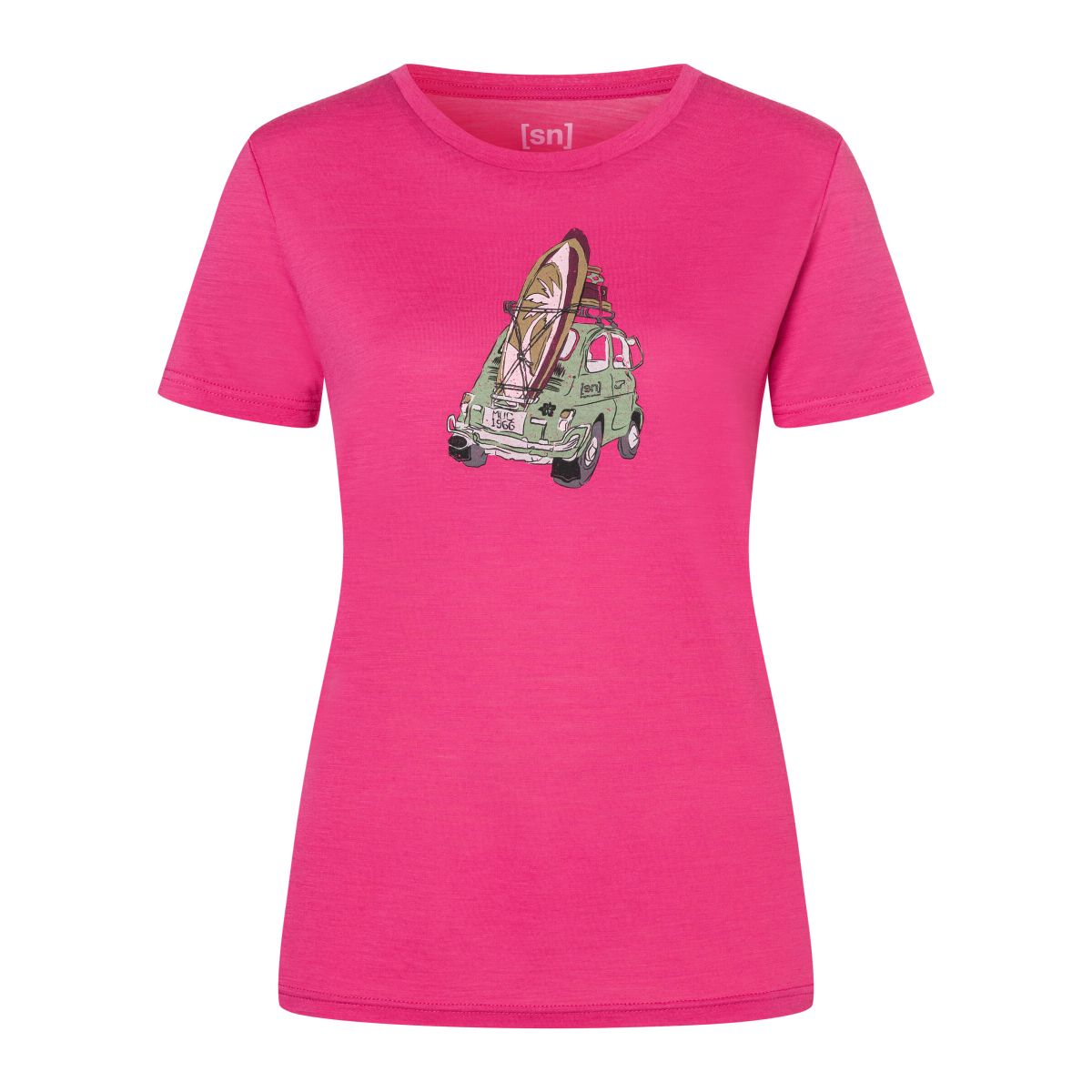 Super.Natural W Surfcar Tee pinky rose/various (42I) XS SNWP0324542IXS