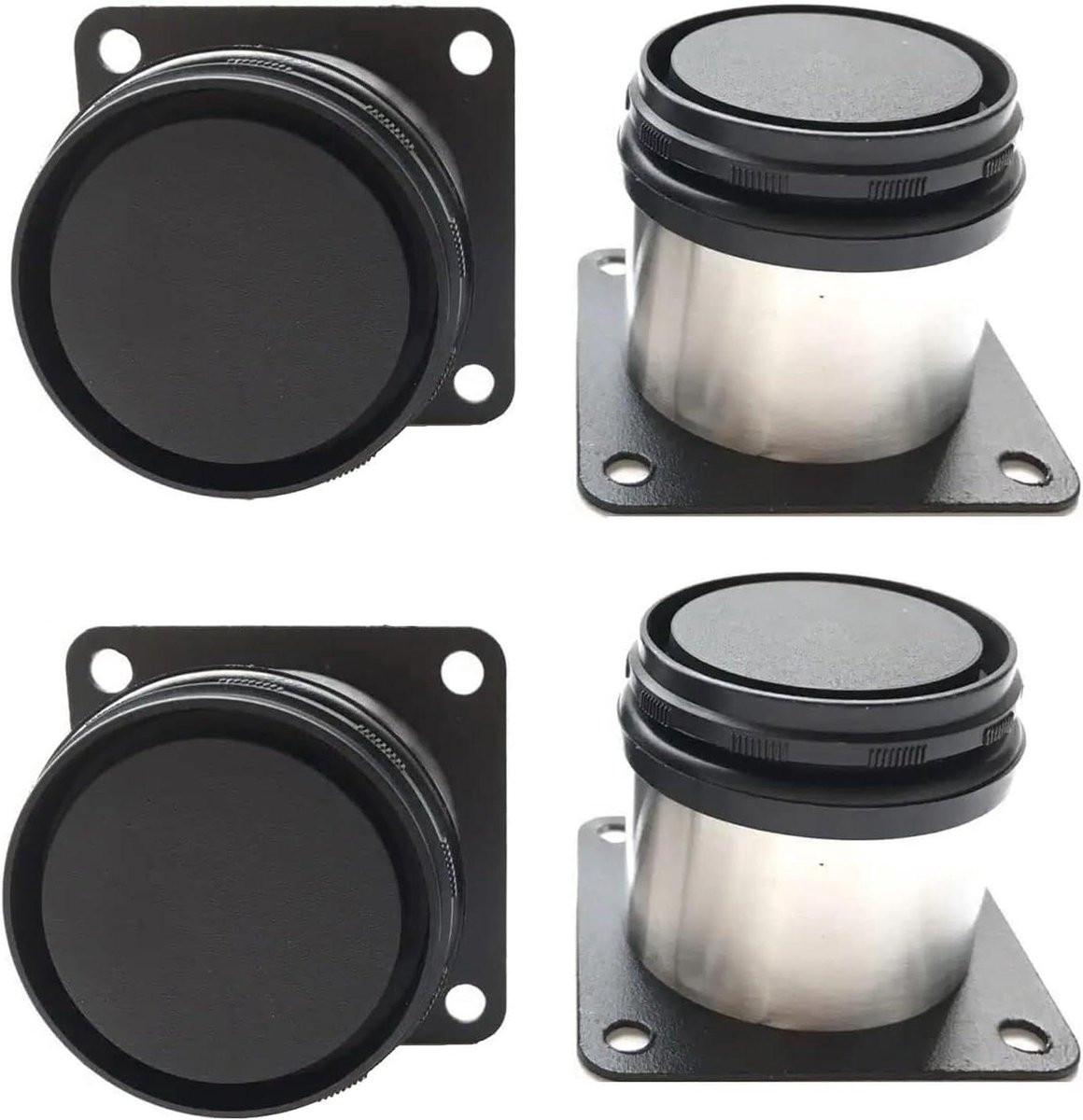Verstelbare meubelpoten in zilver, set van bankpoten om je meubels te verhogen, hoogte 6 cm