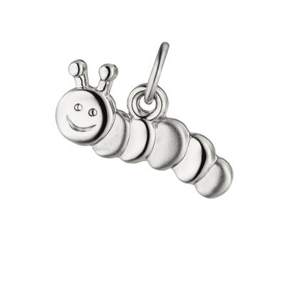 Kettenanhänger JOBO "Anhänger Kinderanhänger Raupe", silber (silber 925), Schmuckanhänger, Mädchen, Silber 925 (Sterlingsilber), Kettenanhänger, 925 Silber rhodiniert