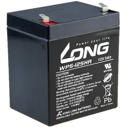 Avacom Long 12V 5Ah Blei-Säure-Batterie HighRate F1 (WP5-12SHR F1), Telefon, Schwarz