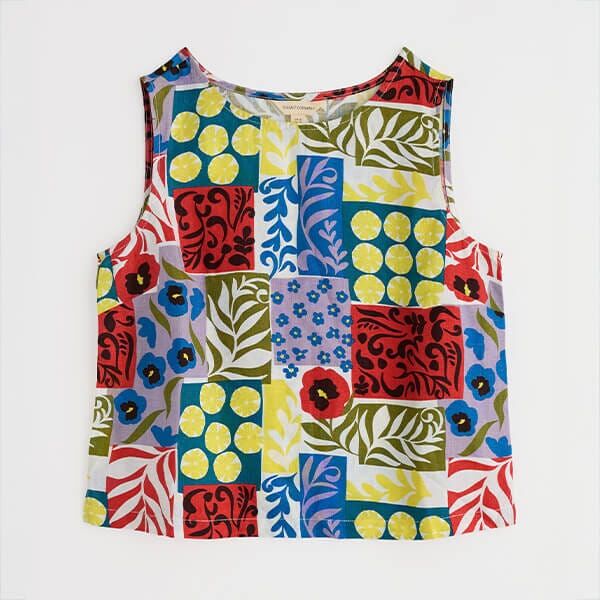 Seasalt Colour Study Top Headland Patchwork Mix