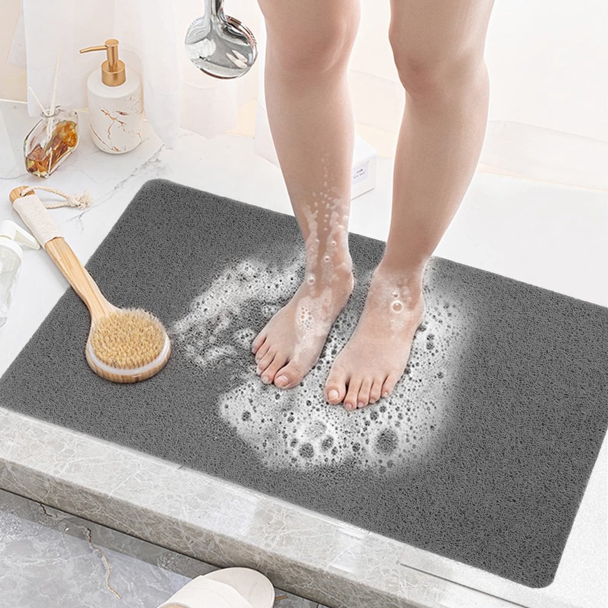 Ibenzoa Antislip Douchemat met Zachte Textuur en Sneldrogende Eigenschappen