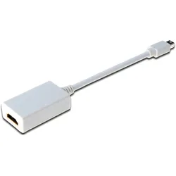 ASSMANN DisplayPort Adapterkabel mini DP-HDMI Typ A 0.15m weiß