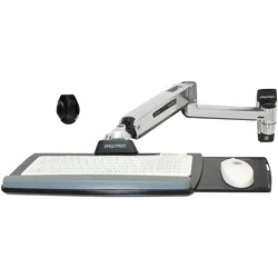 Ergotron LX Steh-Sitz-Wandmontage-Tastaturarm, Maus + Tastatur Zubehör, Silber