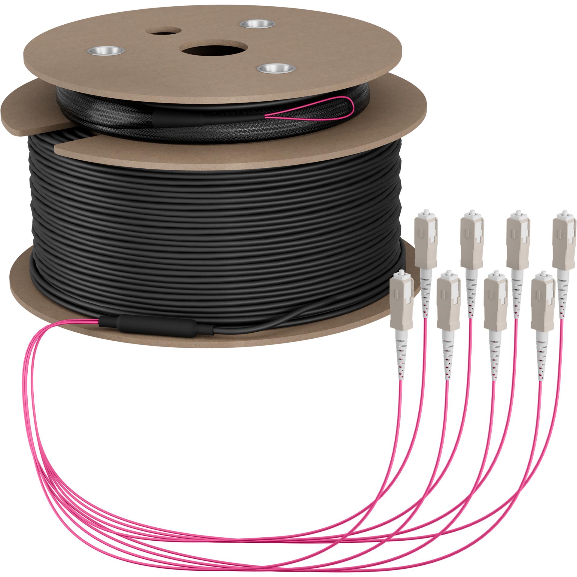 EFB Elektronik O8321S180OM4, 180 m, U-DQ(ZN) BH, OM4, 8x SC, 8x SC
