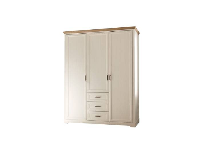 Kleiderschrank Pinie weiß - Artisan Eiche 164 cm 3-türig - JASMIN