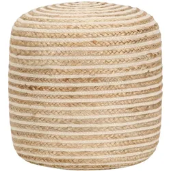 Décoshop26 - Handgefertigter Pouf/Fußhocker 40 x 45 cm geflochtenes Juteseil braun DEC029966 DEC029966