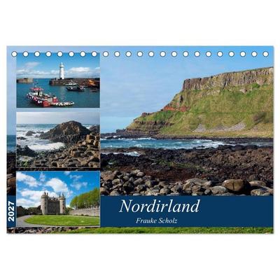 Nordirlands Highlights (Tischkalender 2027 DIN A5 quer), CALVENDO Monatskalender