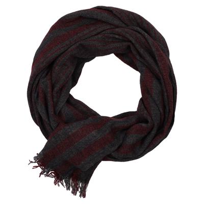 Schal CASAMODA "CASAMODA Schal gestreift", Herren, orange (dunkelorange), 50% Wolle, 30% Polyamid, 20% Baumwolle, Modetücher Schal