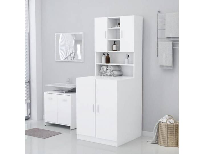 SALE 2024  Meuble pour machine à laver Blanc 71x71 5x91 5 cm 65 88 Kg