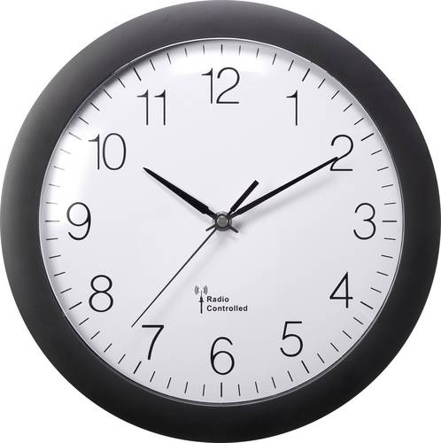 MXP3601B Funk Wanduhr 30cm x 56mm Schwarz
