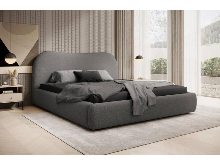 Compleo Polsterbett Boucle ROSI, mit Bettkasten und Lattenrost, Doppelbett