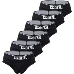 DIESEL Herren Slips, 6er Pack - UMBR-ANDRETHREEPACK, Briefs, Cotton Stretch, einfarbig Schwarz / S