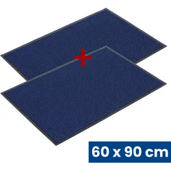 Widerstandsfähige Eingangsmatte mit PVC 1+1 GRATIS, 60 x 90 cm, blau