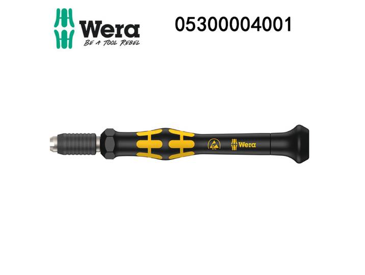 Wera Tools 05300004001 1013 Tournevis Kraftform Micro ESD avec porte-embout – Antistatique, adapté à la réparation d'équipements électroniques