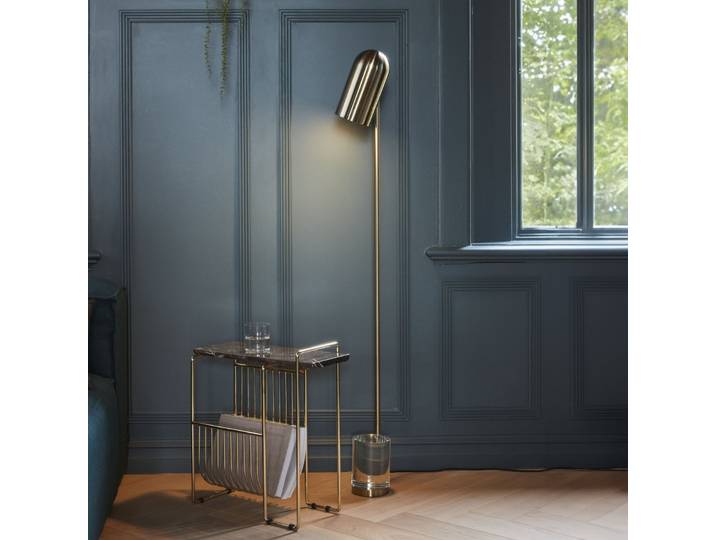 Luceo Stehleuchte Gold/Klar - AYTM - Wohnzimmer - Design - Metall - Einflammig