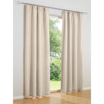 Vorhang HEINE HOME Gr. 1, beige, B:140cm H:145cm, Polyester, Gardinen